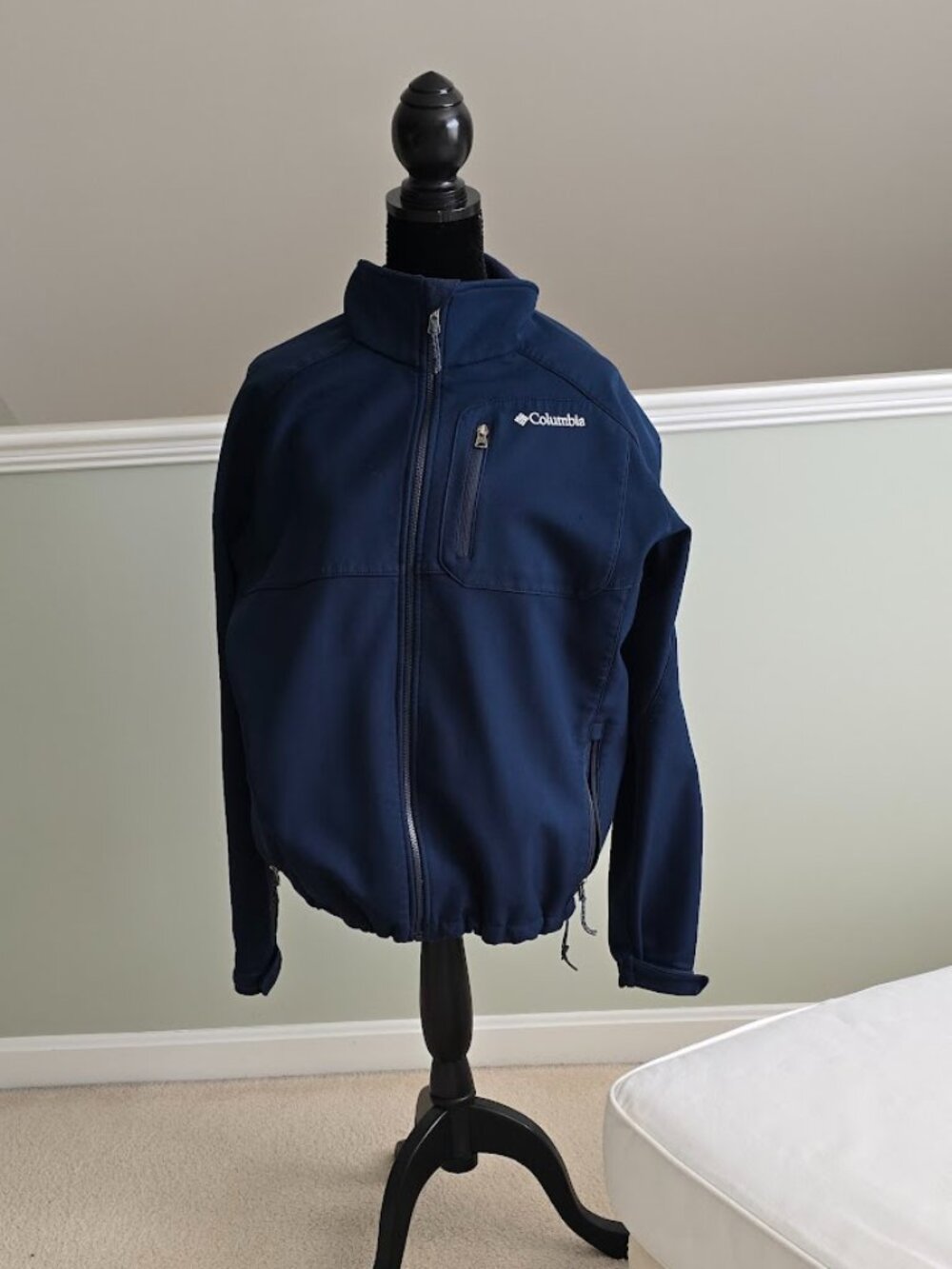 Columbia Ascender Blue Softshell Full Zip Performance Jacket Coat Extra Large XL